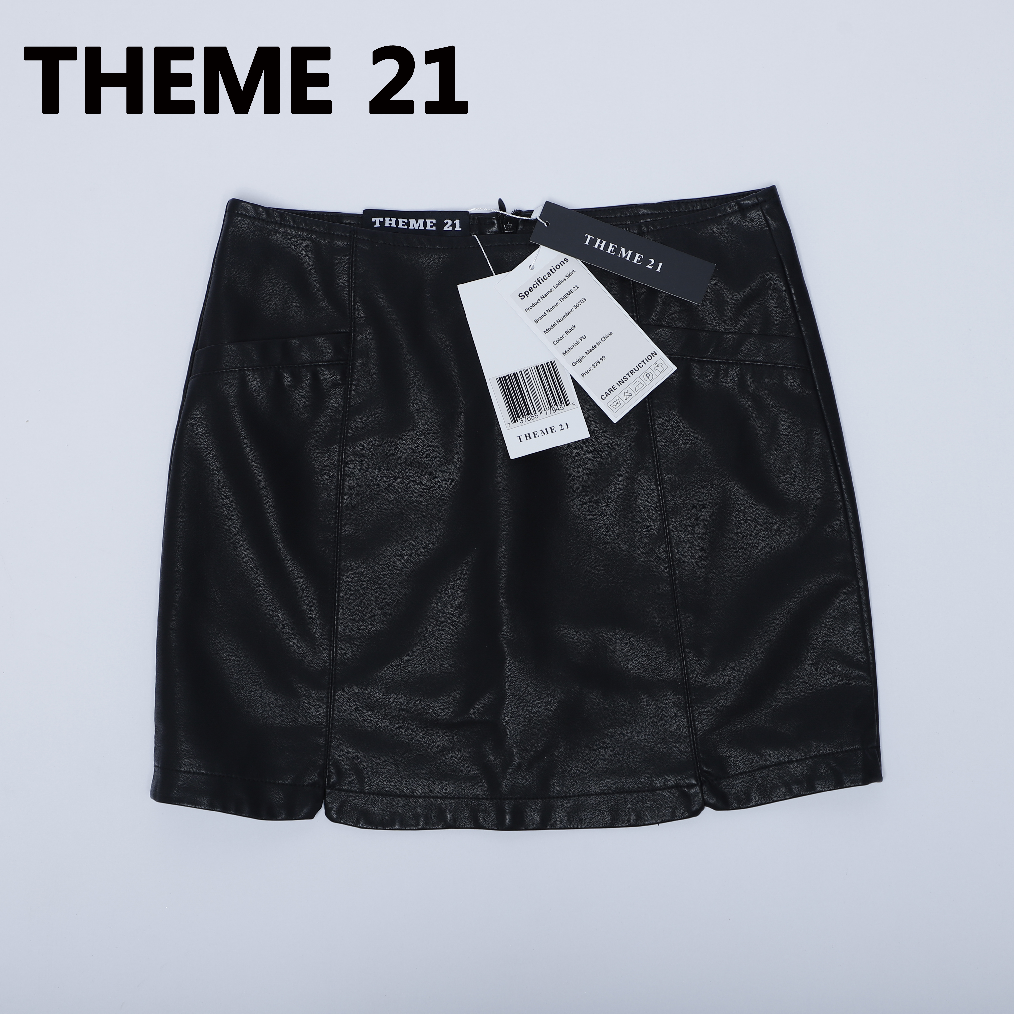 THEME 21 Ladies Pu Leather Skirts for Spring Fall of 2022